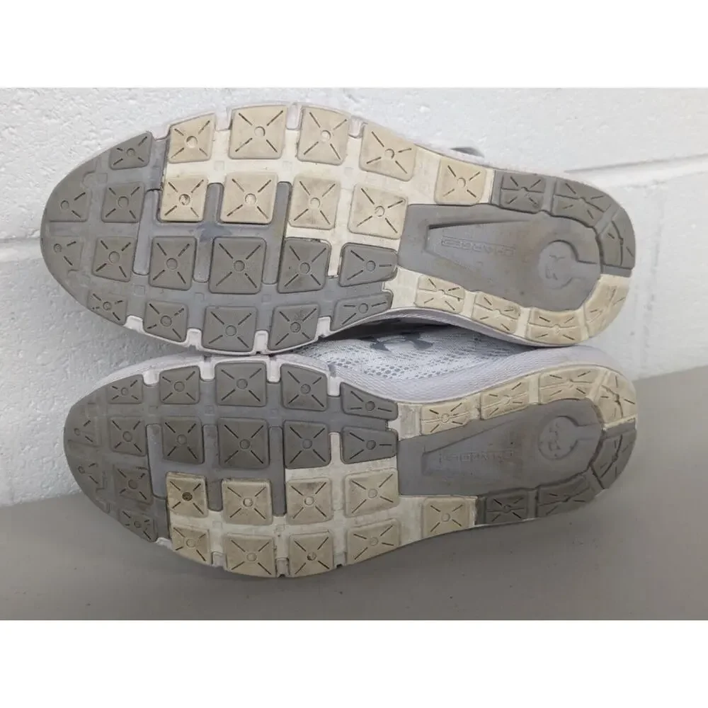 Womens Sz 10.5 Under Armour Charged Rogue Lace-Up White Trainers 3021247_106 - Picture 6 of 8